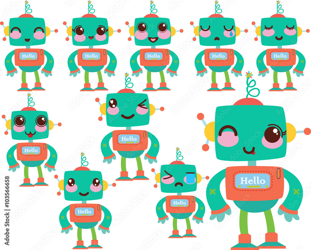 Obraz premium Robot Kawaii v2 -fo171
