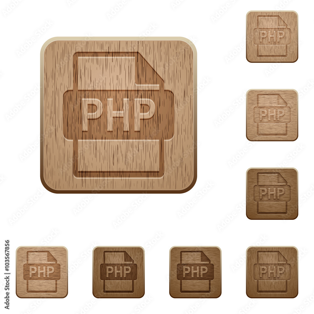 PHP file format wooden buttons PHP file format wooden buttons