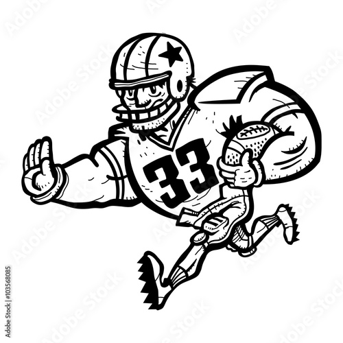 American Football Player cartoon vector