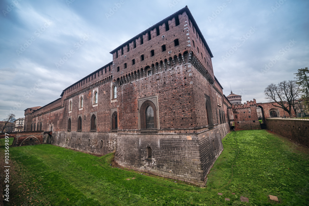 Milan, Italy: Sforza Castle, Castello Sforzesco Milan, Italy: Sforza Castle, Castello Sforzesco