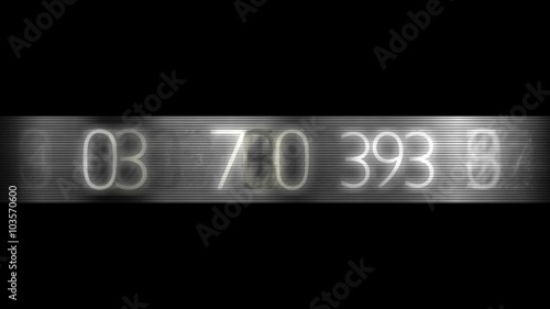 Строка бегущих цифр, анимация с альфа каналом