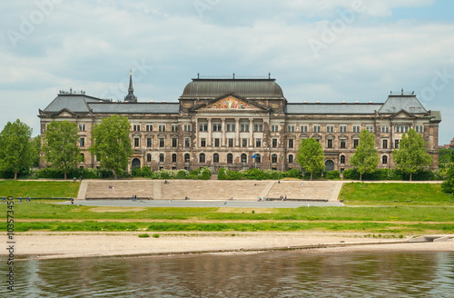 Saxon State Chancellery building in Dresden, Germany