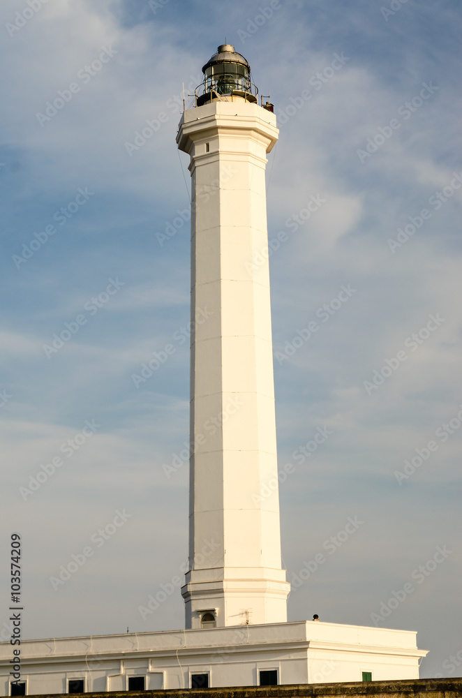 Santa Maria di Leuca iconic lighthouse, Salento, Apulia, Italy