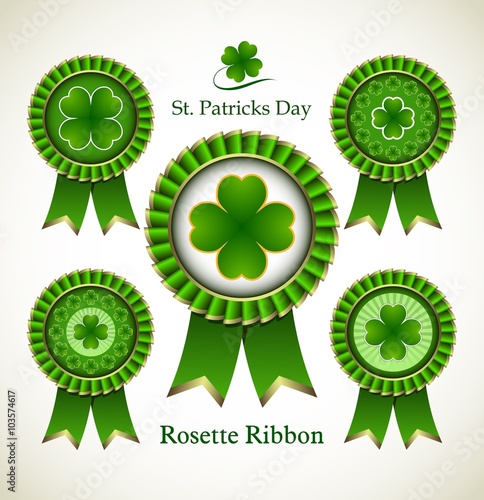 St. Patricks Day Rosette Ribbon