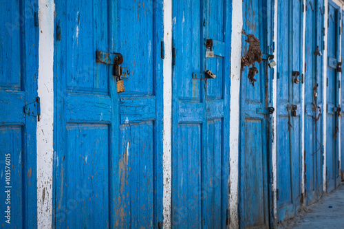 blue doors in essaouira,Morocco © Lukasz Janyst