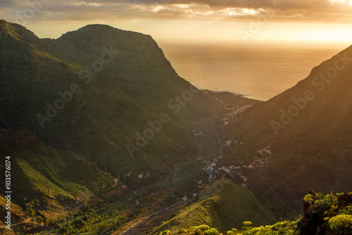 Fototapeta Naklejka Na Ścianę i Meble -  Landscape view on the western part of La Gomera island