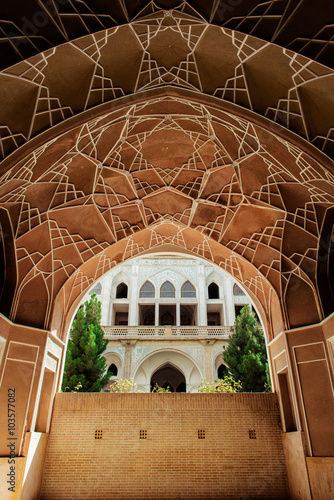 Architecture equilibrium.
Details, perfect symmetries, and arrangement of patterns are wonderful, all makes it a great equilibrium. Here is Abassian's Historical House in Kashan, Iran.
