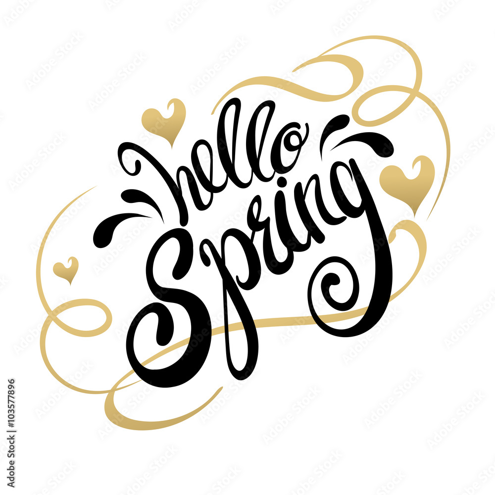 spring, hello, spring season, letter