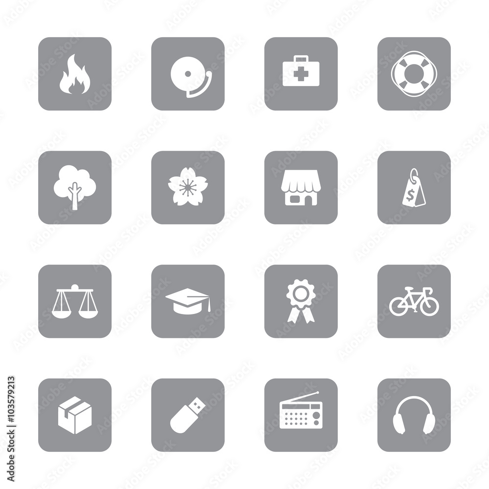 gray web icon set 6 on rounded rectangle for web design, user interface (UI), infographic and mobile application (apps) gray web icon set 6 on rounded rectangle for web design, user interface (UI), infographic and mobile application (apps)