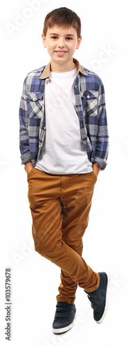 Cute little boy, isolated o...