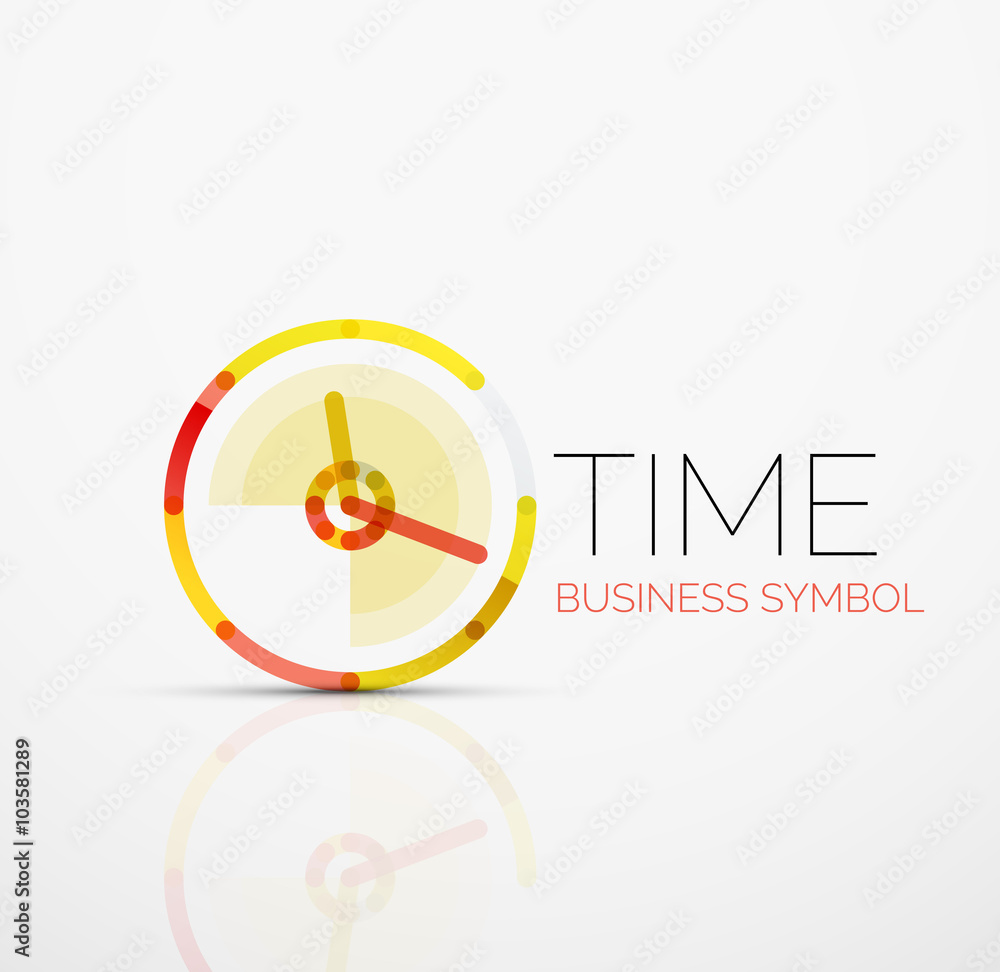 Vector abstract logo idea, time concept or clock business icon. Creative logotype design template Vector abstract logo idea, time concept or clock business icon. Creative logotype design template