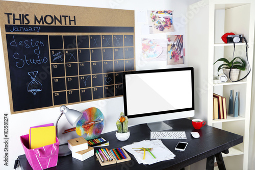 Comfortable workplace with ...
