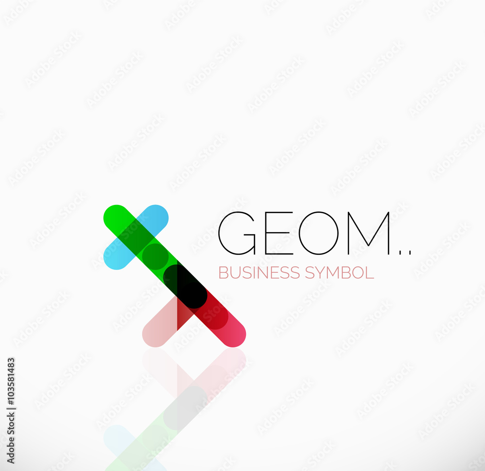 Logo, linear abstract geometric icon Logo, linear abstract geometric icon
