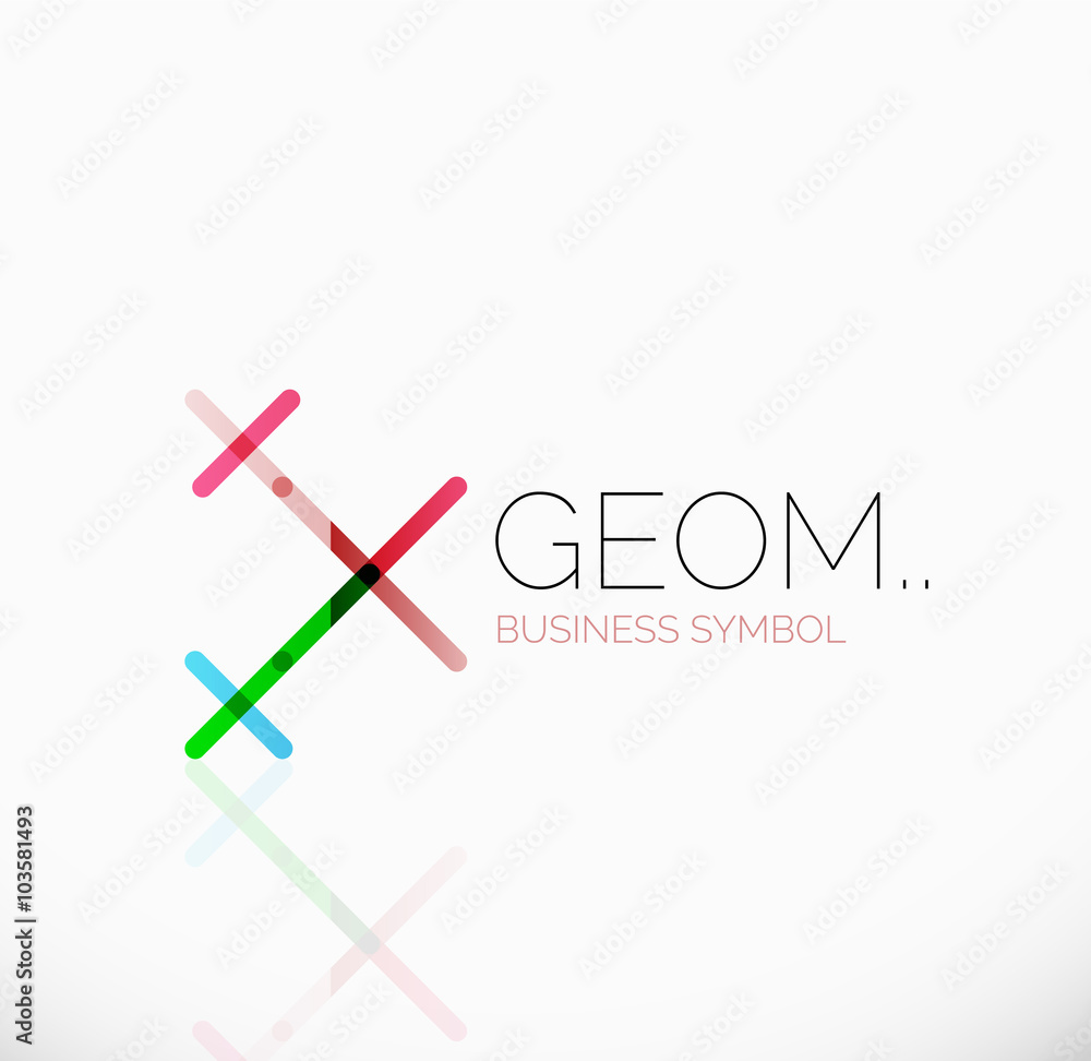 Logo, linear abstract geometric icon Logo, linear abstract geometric icon