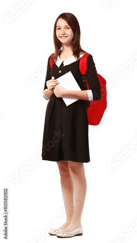 Beautiful schoolgirl with s...