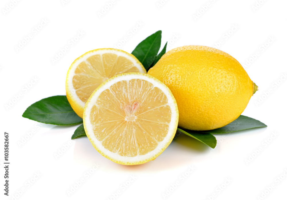 lemons isolated on white background