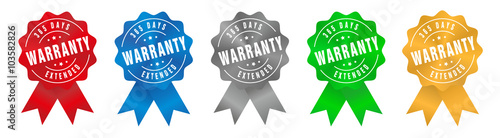 Vector Warranty 365 Days Extended Badge Ribbon