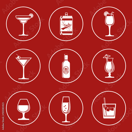 Drinks icon design 