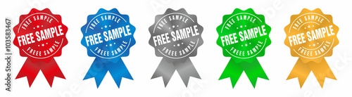 Vector Free Sample Badge Ribbon photo