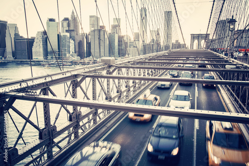 Brooklyn Bridge, Manhattan New York. Urban living concept