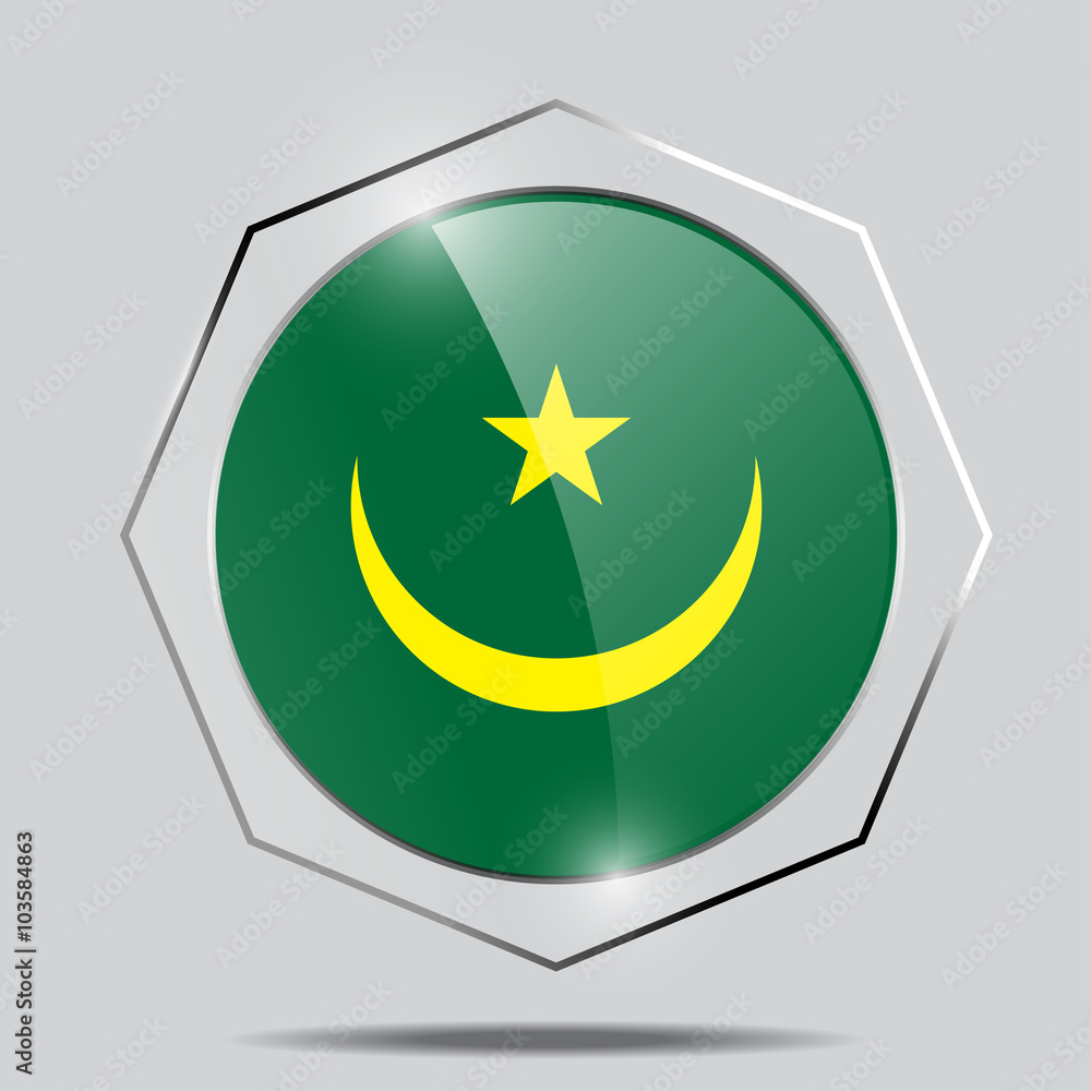 Button Flag of Mauritania Button Flag of Mauritania