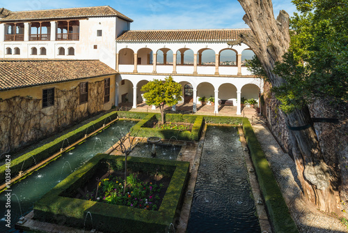  Generalife Gardens. Alhambra palace at Granada.. Spain © alexanderkonsta