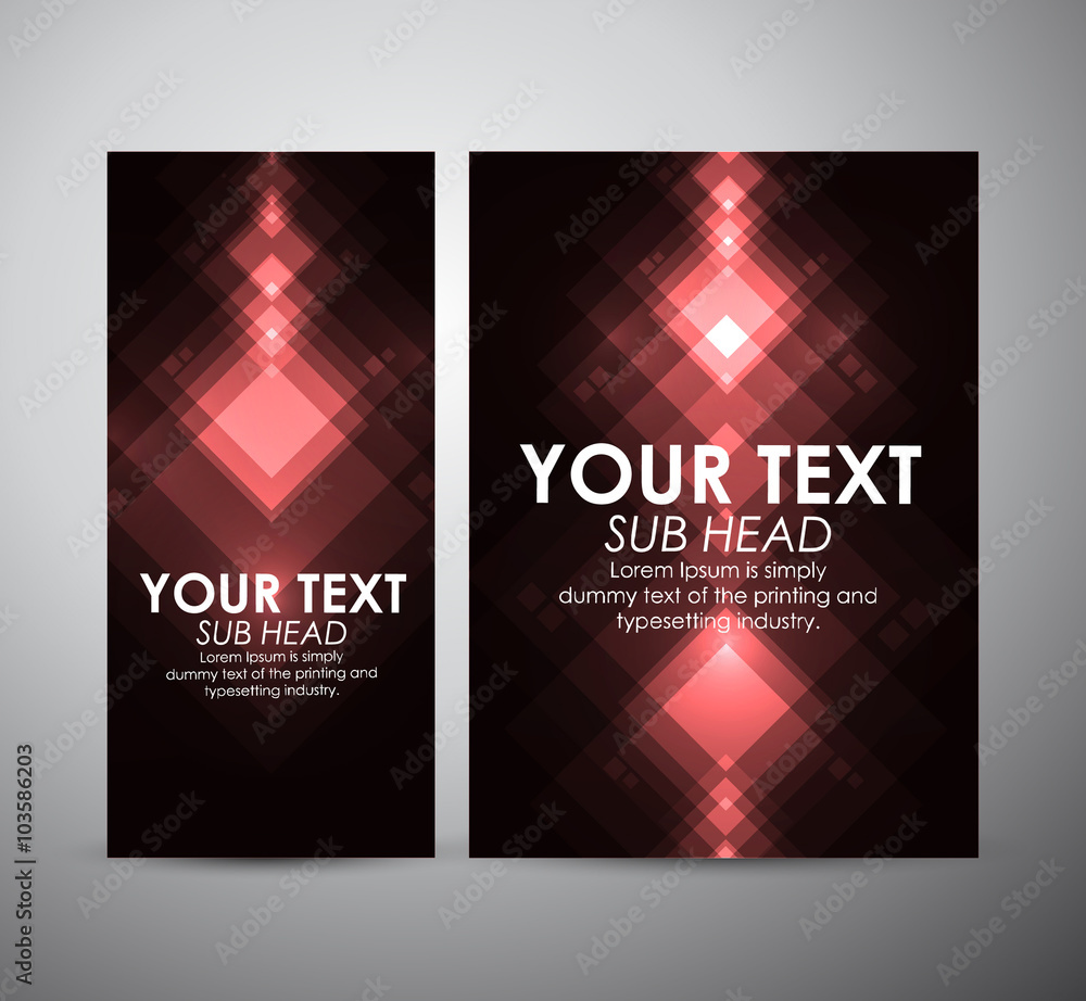 Fototapeta premium Abstract red squares pattern. Brochure business design template or roll up. Vector illustration