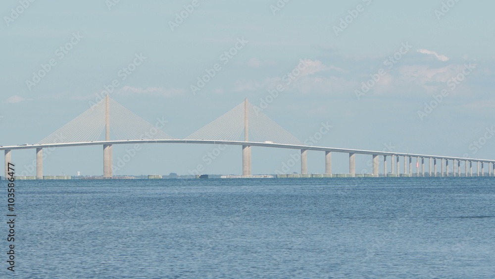 4K Sunshine Skyway Bridge and Jumping Mullet 3 4K Sunshine Skyway Bridge and Jumping Mullet 3