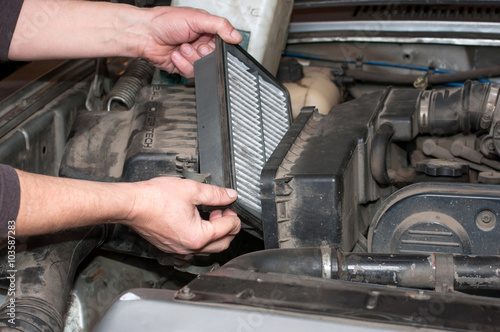 replacing the air filter car