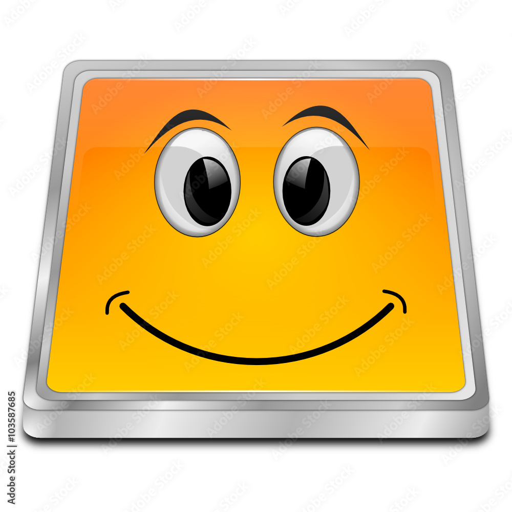 Button with smiling face Button with smiling face