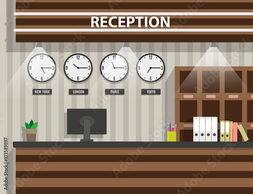 wooden reception interior