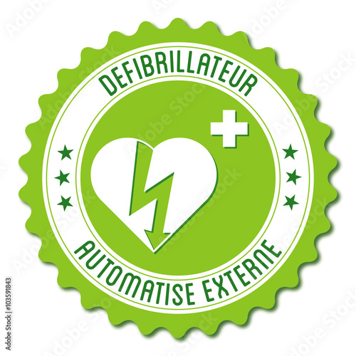 Logo défibrillateur. DAE.