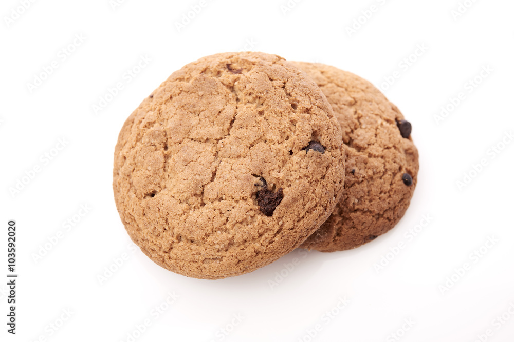 oat cookies on white background oat cookies on white background
