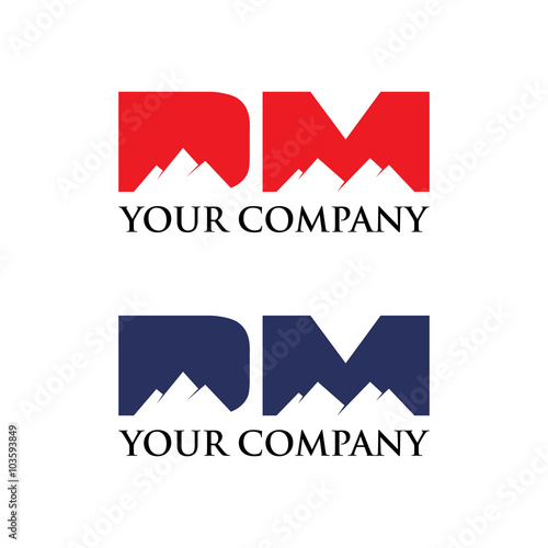 DM abstract mountin logo
