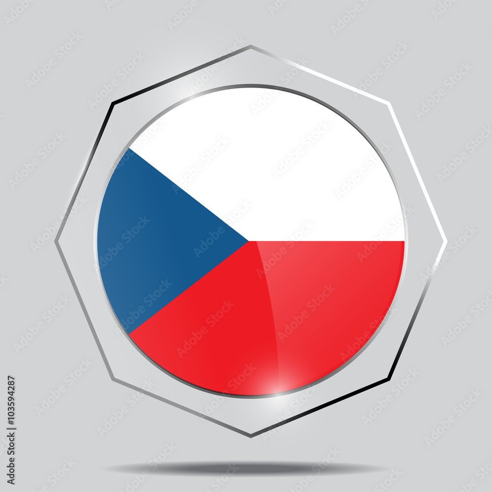 Button Flag of the Czech Republic Button Flag of the Czech Republic