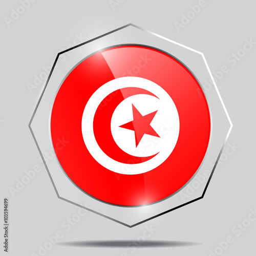 Button Flag of Tunisia