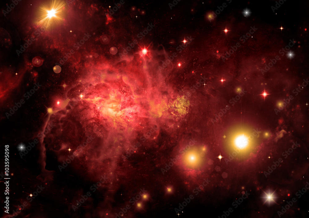 galaxy in a free space galaxy in a free space