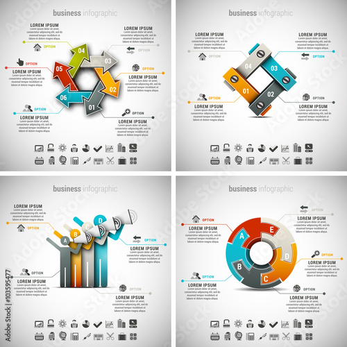 4 in 1  Infographics Bundle