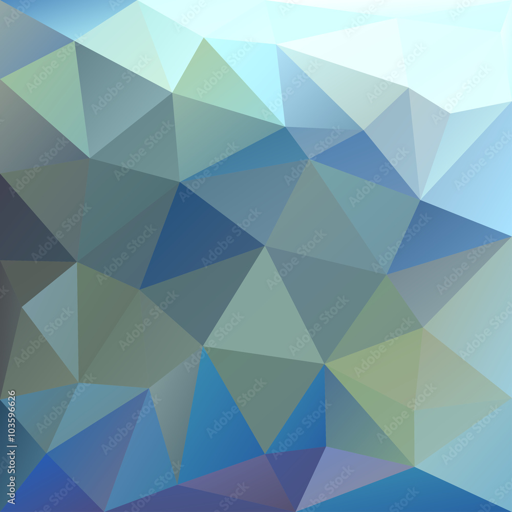 Polygonal mosaic background in blue, white and green colors. Polygonal mosaic background in blue, white and green colors.