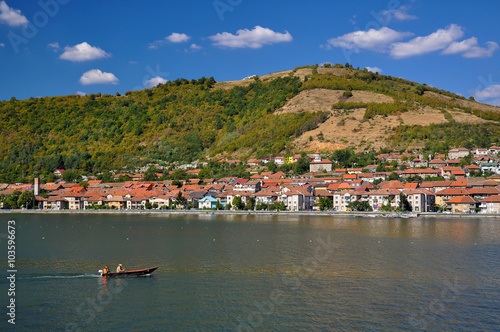 Boat on Danube river