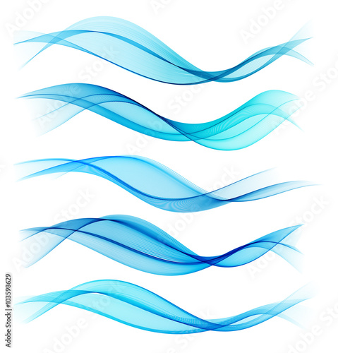 Set of blend abstract wave