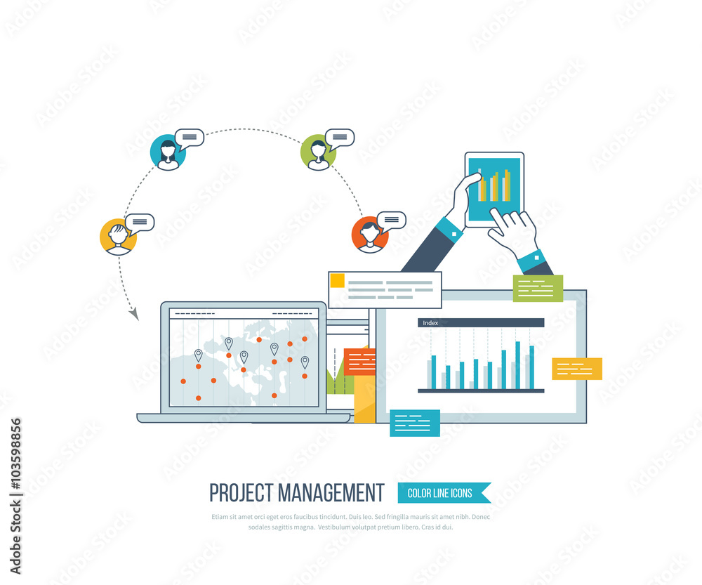 Concept for project management, investment, finance, financial report, education. Concept for project management, investment, finance, financial report, education.