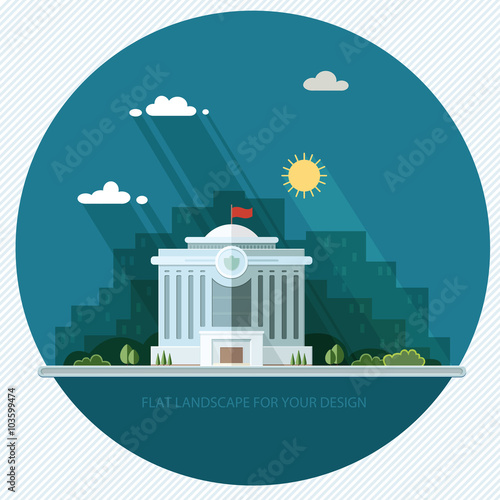 City landscape. municipal building, City Hall, the Government, t
