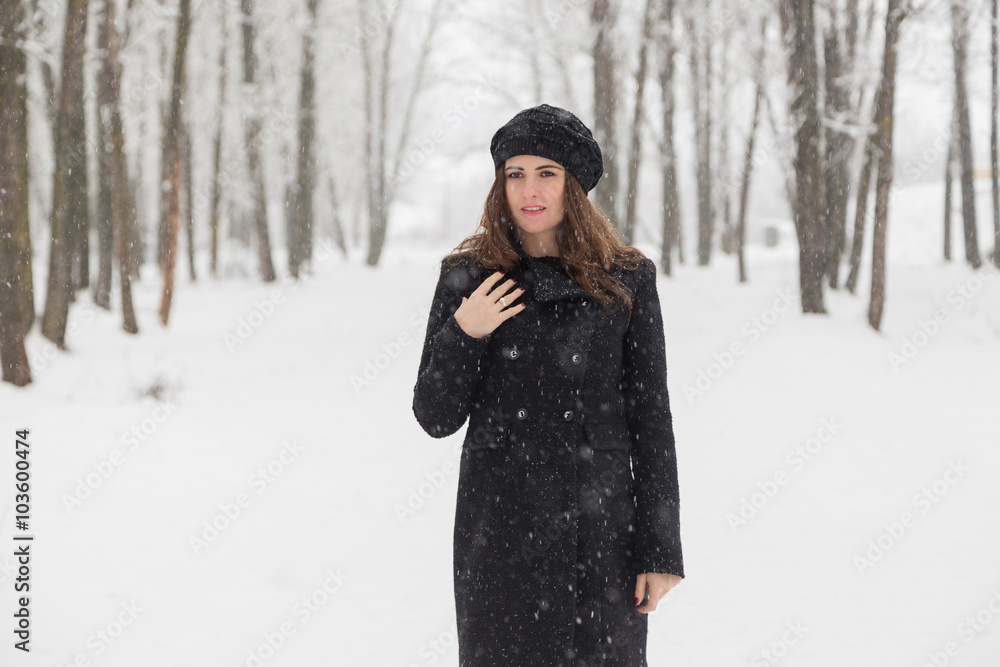 Winter portrait of a woman Winter portrait of a woman