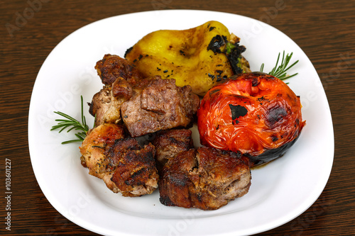 Grilled pork meat - shaslik