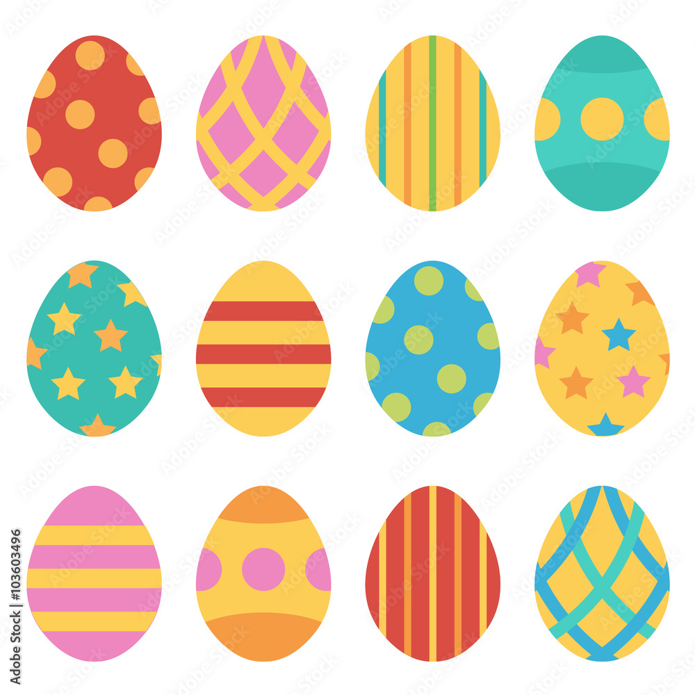 Easter eggs set, collection isolated on white background.
Easter eggs set, collection isolated on white background.