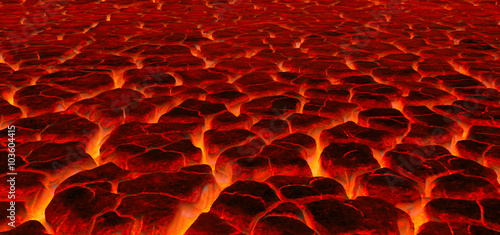 Obraz na płótnie Hell Lava