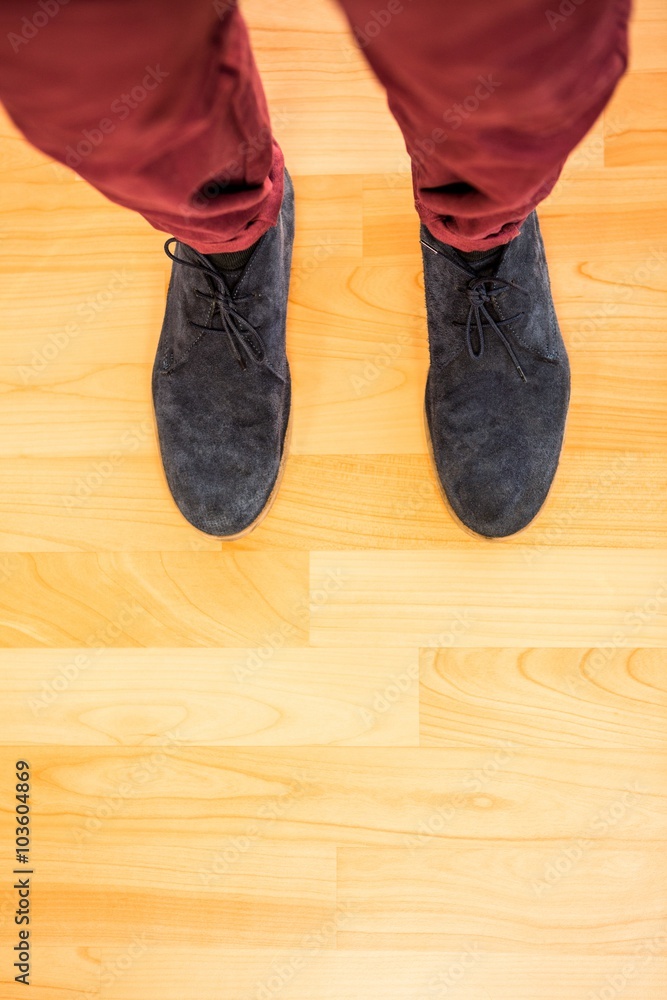 Close up view of hipsters shoes Close up view of hipsters shoes