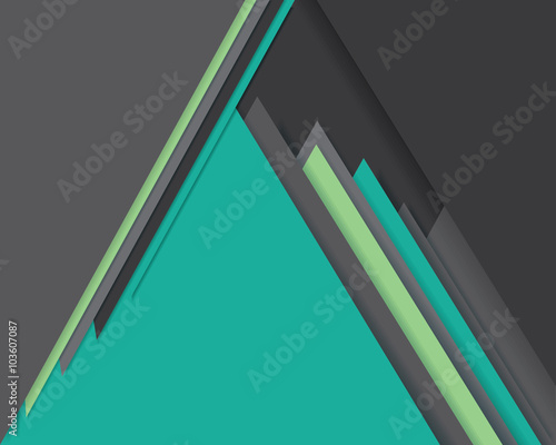 Material design style wallpaper pattern in gray, turquoise blue and green color combination. Abstract geometric triangular overlapping shapes
