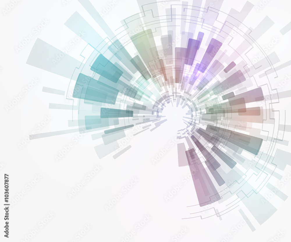 concentration and rotation, abstract image, vector illustration